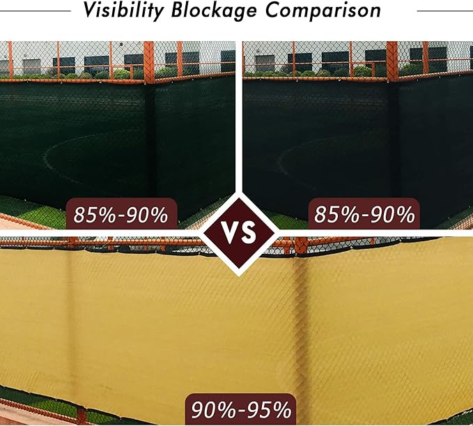 UPGRADE Privacy Fence Screen 6'x30' Sand Outdoor 90% Visibility Blockage 170 GSM Mesh Shade Cover Panels for Backyard,Balcony,Home Decoration with Zip Ties,Customized Avaliable