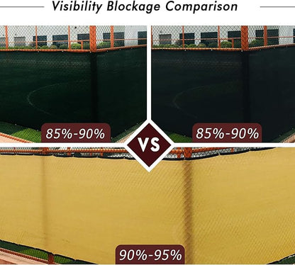 UPGRADE Privacy Fence Screen 3'x6' Sand Outdoor 90% Visibility Blockage 170 GSM Mesh Shade Cover Panels for Backyard,Balcony,Home Decoration with Zip Ties,Customized Avaliable
