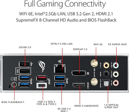 Asus ROG Strix B550-F Gaming WiFi II AMD AM4 (3rd Gen Ryzen) ATX Gaming Motherboard (PCIe 4.0,WiFi 6E, 2.5Gb LAN, BIOS Flashback, HDMI 2.1, Addressable Gen 2 RGB Header and Aura Sync)
