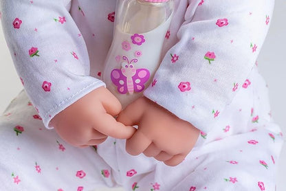 JC Toys 20-inch La Baby Soft Body Doll | Washable | Gift Set includes Magic Milk Bottle & Pacifier | Removable Pink Outfit | Perfect for Toddlers and Kids Ages 2+