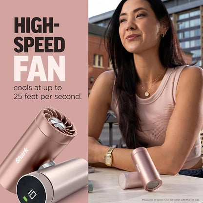 Shark ChillPill – The Only 3-in-1 Personal Cooling System with Fan, InstaChill Cooling Plate & Dry-Touch Mist – Portable, Handheld, Drops Skin Temp Up to 16°F, 10 Speeds, Dragon Fruit, FA022PK