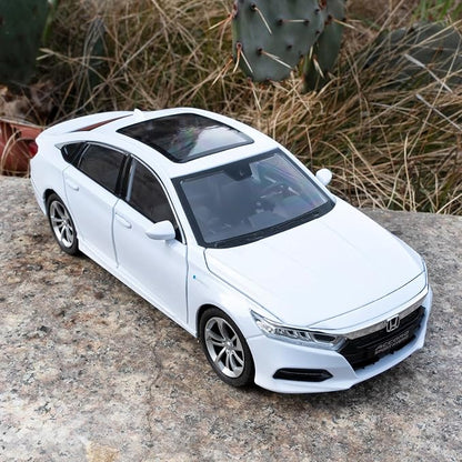 WAKAKAC Toy Cars Compatible for 1:24 Accord Model Cars, Pull Back Die-cast Vehicles with Sounds＆Lights for Kids Boys Girls and Adults, Gift White