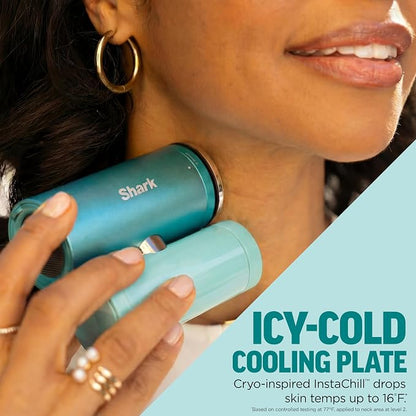 Shark ChillPill – The Only 3-in-1 Personal Cooling System with Fan, InstaChill Cooling Plate & Dry-Touch Mist – Portable, Handheld, Drops Skin Temp Up to 16°F, 10 Speeds, Rose Gold, FA022GD