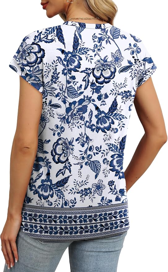 Alaroo Womens Summer Tops Short Sleeve Shirts Crew Neck Tshirt Cute Trendy Tunic Blouses (S-3XL)