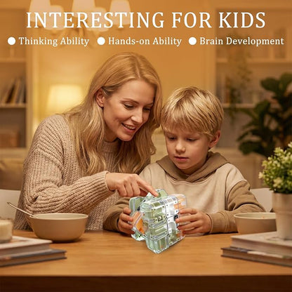 2 Pack 3D Rolling Ball Maze Cube Puzzle,Maze Cube for Kids Labyrinth 3D Puzzle Maze Cube Ball Twist Roll Brain Teaser Toys,Cultivate Logical Thinking for Logical Thinking for Family Game Birthday Gift
