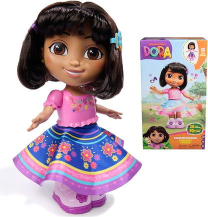 Dora, Dance with Me Dora, Interactive Dancing Doll with 2 Skirts, Bilingual Phrases & Music, Kids Toys for Girls & Boys Ages 3 and Up