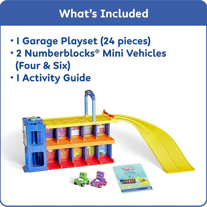hand2mind Counting Car Garage, Race Car Track, Toy Vehicle Playsets, Parking Garage, Pretend Play Sets for Preschoolers, Preschool Math Learning Activities, Numbers for Toddlers, Kids Birthday Gifts