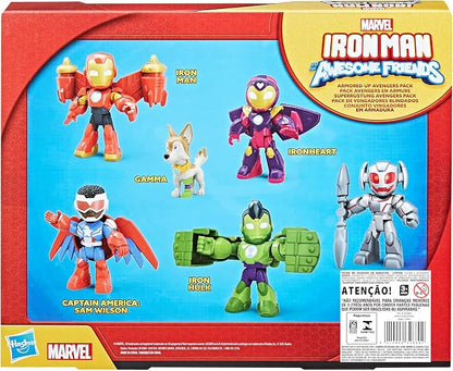 Marvel Iron Man and his Awesome Friends Armored-Up Avengers Pack, 3-Inch (7.6 CM) Action Figures, Toy Playsets for Boys & Girls, Ages 3+