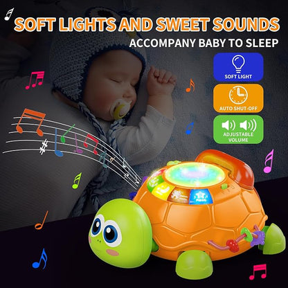 Letapapa Baby Toys 6 to 12 Months, Musical Turtle Baby Toys for 12-18 Months, Crawling Toy with Light & Sound, Educational Toy Birthday Gift for Baby Infant 3-6 7 8 9 10 Months 1 Year Old Toddlers