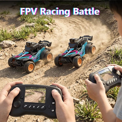 RC Car with Camera, RC Truck, FPV Remote Control Car, 2.4GHz 2.8" Screen, 60° Adjustable Camera, Live Video, APP/Radio Dual Control, 2 Speeds, Rechargeable Off-Road RC Cars, Gift for Adults&Kids