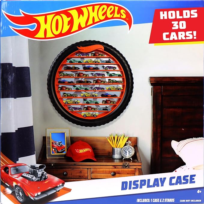 Hot Wheels Collector Case – Durable Die-Cast Car Storage Organizer with Handle for 1:64 Scale Vehicles – Holds Up to 30 Cars – Portable Display and Carry Case for Kids and Collectors