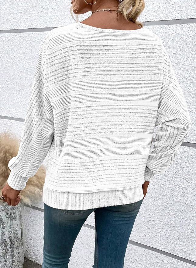 Womens Long Sleeve Shirts Crewneck Tunic Tops Pullover Sweaters Business Casual Blouses Fall Fashion 2026