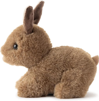 The Petting Zoo Rabbit Stuffed Animal Plushie, Gifts for Kids, Wild Onez Babiez Wildlife Animals, Brown Bunny Plush Toy 6 inches