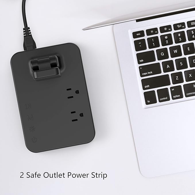 Drevet LED Desk lamp with USB C Charging Port, Table Light with 3 USB Charger and 2 AC Power Outlet, 3 Color Model, 3 Level Brightness, Touch Control, Memory Function, Eye-Caring Office Foldable Lamp