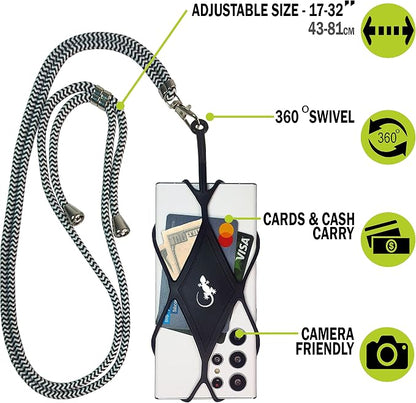 Gecko Travel Tech Cell Phone Lanyard Phone lanyards for Around The Neck Neck Lanyard Phone Crossbody