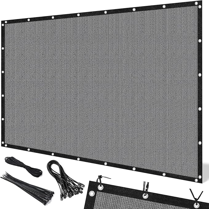 Artpuch 90% Sun Shade Cloth, 5 x 8 FT Pergola Shade Cover Canopy with Grommets, Sun Screen Fabric Tarp for Patio, Outdoor, Garden, Backyard, Light Grey