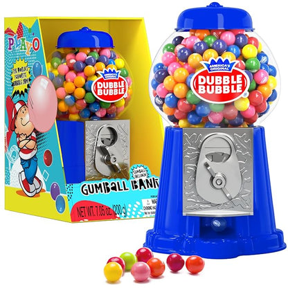 Gumball Machine for Kids 8.5" - Coin Operated Bubble Gum Machine and Toy Bank - Candy Machine Dispenser Includes 85 Gum Balls - Great Candy Dispenser Machine Gift Toys for Girls and Boys - 8.5" (Blue)