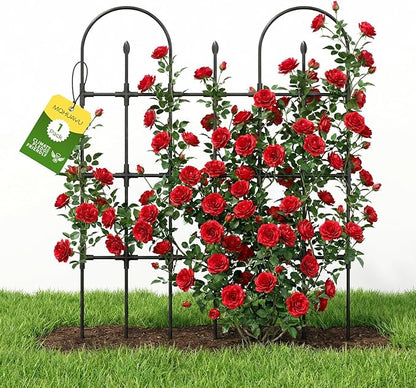 Trellis for Climbing Plants Outdoor,47.2" H Garden Trellis,Rustproof Garden Arch Trellis Cucumber Tomato Support Structure for Raised Bed