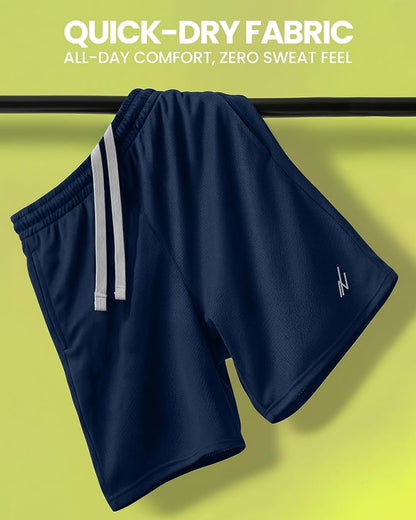 Quick Dry Knit Men's Athletic Shorts Loose-Fit Running Workout Gym Shorts