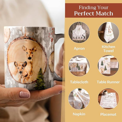 Maison d' Hermine Coffee Mug with Handles Tea Cups (12 Ounce, Pack of 1) | Fine Bone China Coffee Mugs for Hot Beverages Cappuccino Latte Home Restaurant Hotel Spring Summer -Mountain Life - Winteralp