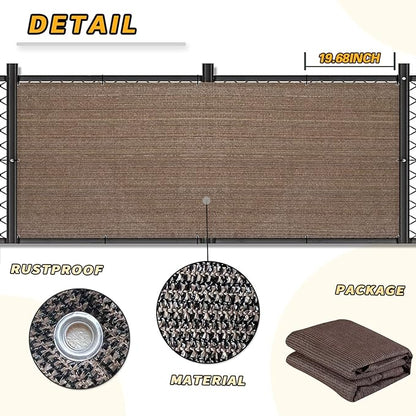 LOVE STORY Balcony Privacy Screen, 3'x11' Deck Shield Screen Fence Cover,UV Protection and Weather-Resistant,3 FT Height for Deck, Patio, Backyard, Outdoor Pool, Porch, Railing, Brown