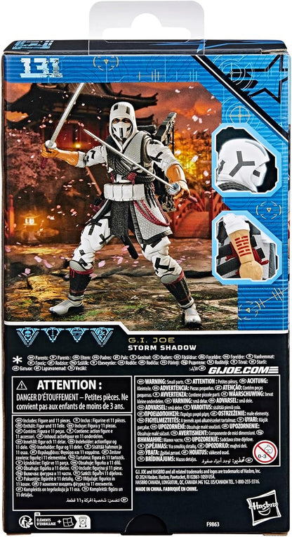 G.I. Joe Classified Series #131, Storm Shadow, Collectible 6 Inch Action Figure, Ninja Toy with 11 Accessories