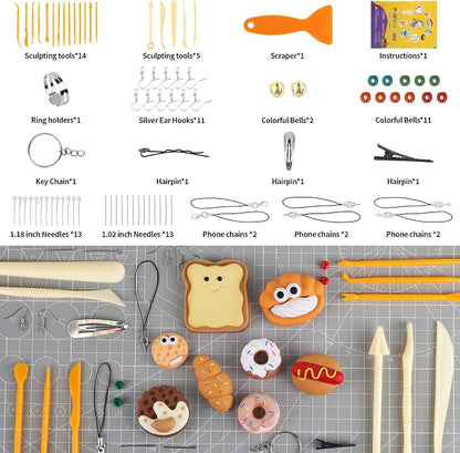 Polymer Clay 72 Colors, Modeling Clay for Kids, Non-Sticky Oven Bake Clay with Sculpting Tools and Accessories, Halloween Christmas Gift for Children and Artists