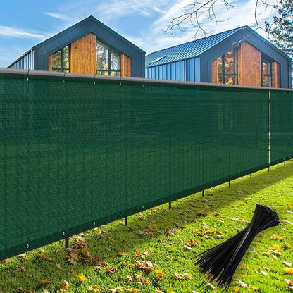 LOVE STORY Custom Size 3'x29' Dark Green Balcony Privacy Screen,UV Block Privacy Fence Screen,90% Shield for Outdoor Pool Garden Apartment Railing