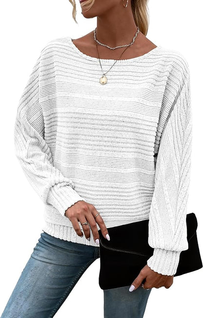 Womens Long Sleeve Shirts Crewneck Tunic Tops Pullover Sweaters Business Casual Blouses Fall Fashion 2026
