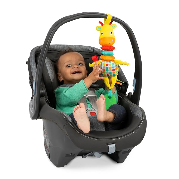 Bright Starts Pull, Play & Boogie Musical Activity Toy for Stroller - Giraffe - Unisex, Newborn +