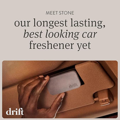 Drift Car Air Freshener - The Original Stone Air Freshener - Car Odor Eliminator - Long Lasting Scent - Metal Clip - Essential Oils - Apple Picking Scent 3 Pack Refill - NO CLIP INCLUDED