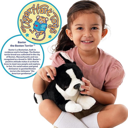 TigerHart Baxter The Boston Terrier - 12 Inch Stuffed Animal Plush Dog