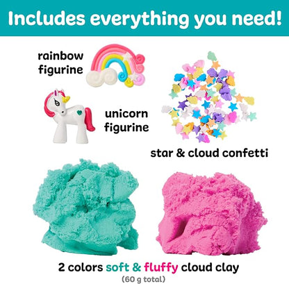 Creativity for Kids Sensory Minis Unicorn Kit | Cloud Clay Sensory Toy for Kids | Summer Activities | Mess-Free, Screen-Free Travel Activity for Kids (Ages 3+)