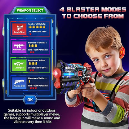 Laser Tag Guns Set of 4 Laser Tag Guns with Digital LED Score Display Vests,Gifts for Teens and Adults Boys & Girls,Adults and Family Fun,Gift for Kids Ages 8 9 10 11 12+Year Old Boy