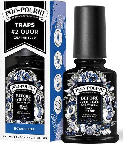 Poo-Pourri Before-You-Go Toilet Spray, Royal Flush, 2 Fl Oz - Eucalyptus and Spearmint