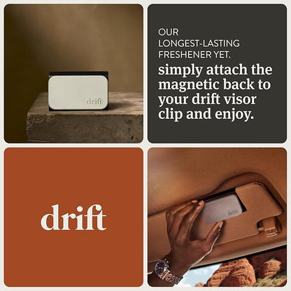 Drift Car Air Freshener - The Original Stone Air Freshener - Car Odor Eliminator - Long Lasting Scent - Metal Clip - Essential Oils - Apple Picking Scent 3 Pack Refill - NO CLIP INCLUDED