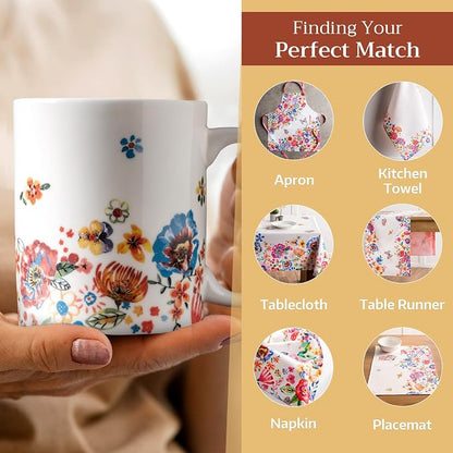 Maison d' Hermine Coffee Mug with Handles Tea Cups (15 Ounce, Pack of 1)
