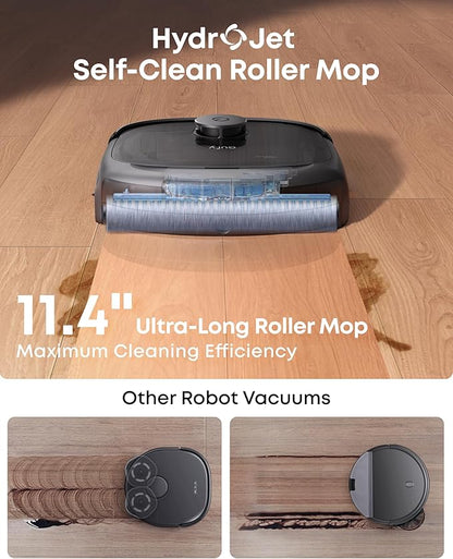 eufy E28 Matic Robot Vacuum and Mop, 20,000 Pa, Portable Carpet Cleaning | Roller Mop with HydroJet System, All-in-One Robot Vacuum and Mop Combo, Zero-Tangling, Corner-to-Edge Cleaning