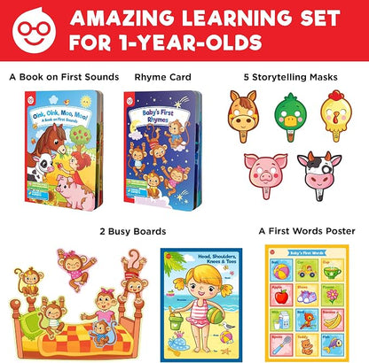 Doctor Jupiter Now, I AM 1 | Montessori Learning, Educational Toys for 1 Year Old | Birthday Gift Ideas for 1 Year Old Boy & Girl | Preschool Learning Activities | Toddler Words Book