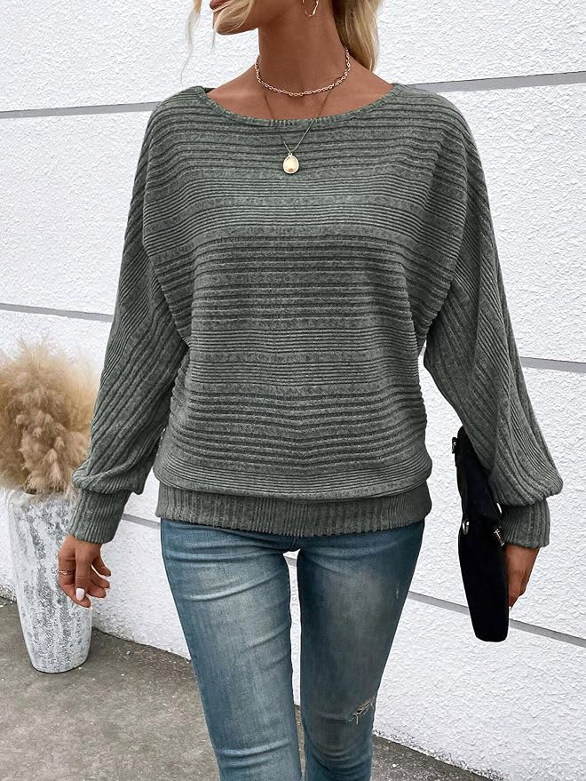Womens Long Sleeve Shirts Crewneck Tunic Tops Pullover Sweaters Business Casual Blouses Fall Fashion 2026