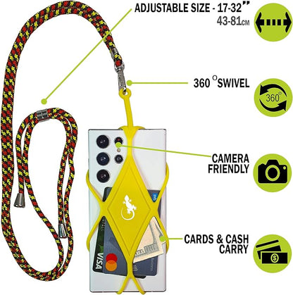 Gecko Travel Tech Cell Phone Lanyard Phone lanyards for Around The Neck Neck Lanyard Phone Crossbody