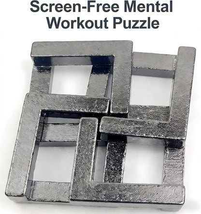 MAGIKON Traditional Brain Teaser, Classical Puzzle Magic Toy (Square Lock)
