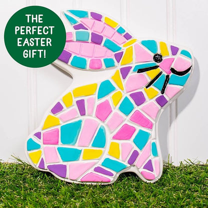 Creative Roots Paint Your Own Bunny Garden Stone, Craft Kits, Stepping Stones Kit for Kids, Ceramics to Paint, Ages 6+