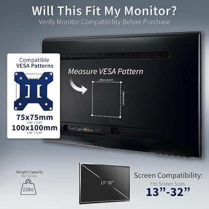 VIVO Freestanding Dual Monitor Stand with Sleek Glass Base and Adjustable Arms, Mounts 2 Screens up to 32 inch and 22 lbs Each, Black, STAND-V002FG | Articulating, Freestanding Adjustable Monitor Arm, Black with Glass Base, Computer Stand for 2 Monitor...