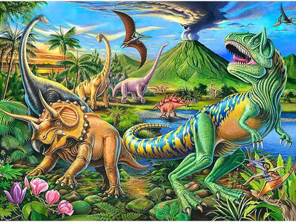 Puzzles for Kids Ages 4-8 Year Old,100 Piece Dinosaur Jigsaw Puzzle for Toddler Children Learning Educational Puzzles Toys for Boys and Girls - Every Piece is Unique