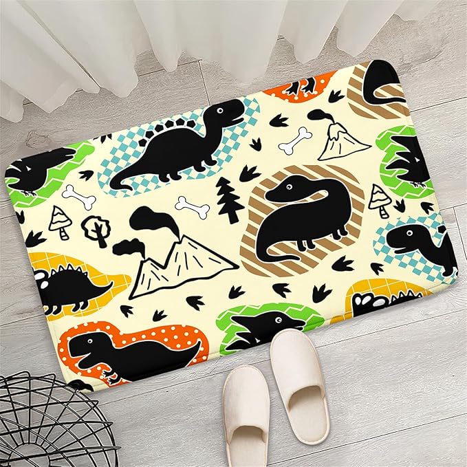 Dinosaur Rugs for Boys Bedroom - Kids Bedroom Rug Dinosaur Pattern Area Rug Kids Play Rugs for Boys Dinosaur Bedroom Decor for Boys Colorful Dinosaur Print Area Rug Kids Rugs for Bedroom,2'×3'