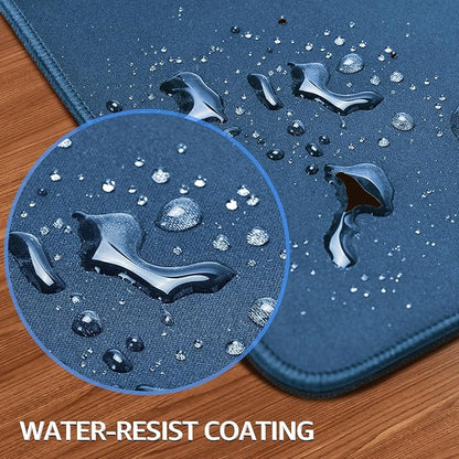 KTRIO Large Gaming Mouse Pad, Desk Mat, 31.5 x 15.7 in, Navy Blue, XXL | Smooth Micro-Weave Surface, Artistic Pattern Design, Non-Slip Rubber Base, Durable Stitched Edges, Office & Home Use