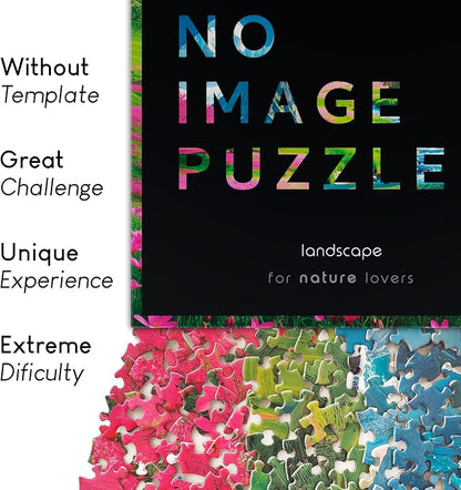 No Image Puzzle 1000 Irregular Pieces Extreme Difficult Jigsaw Challenge Adults Hardest Puzzle No Guide Ultimate Brain Teaser Intermediate Level Landscape Mystery Unique Gift