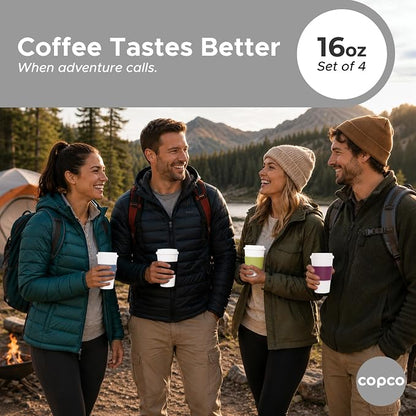 Copco Acadia Travel Mug, 16 Oz - Black, Plum, Blue, Green, Set of 4