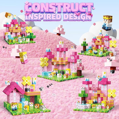 150 PCS Magnetic Blocks, Magnetic Building Blocks Cubes, Princess Magnet Toys for Kids Ages 3+, Magnet Blocks with 4 Bottom Plate for Girls, STEM Toys & Ideal Christmas Birthday Gift